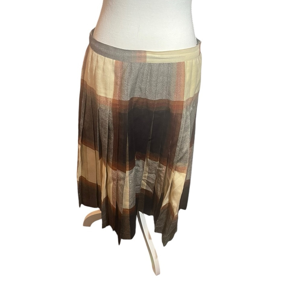 Vintage wool kilt beautiful brown and cream ladies medium by Higland Queen
